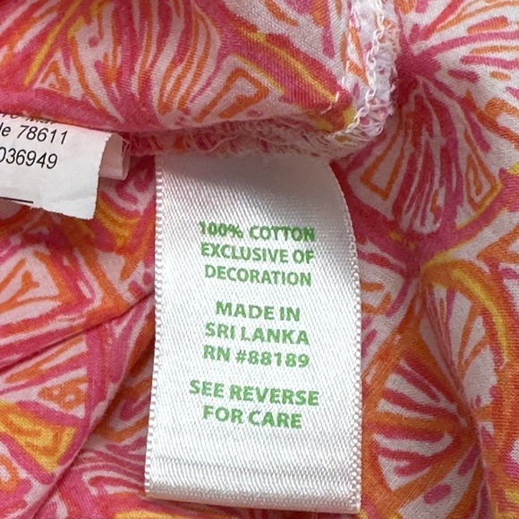 Lilly Pulitzer Pink Citrus Print Cotton Tunic Dress Size M - Picture 6 of 7